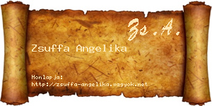 Zsuffa Angelika névjegykártya